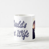 Femme Photo gris café Mug (Centre)