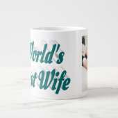 Femme Photo texte vert Giant Café Mug (Devant)