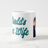 Femme Photo texte vert Giant Café Mug (Devant)