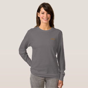 Femme plongée dans la boue T-shirt gris à manches