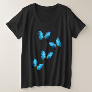 Femme Plus Taille Les Papillons Bleus