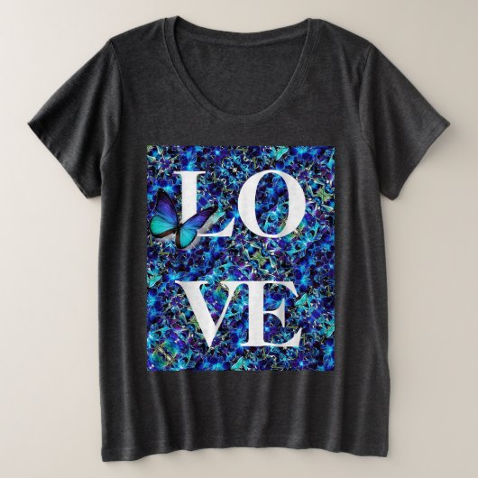 Femme Plus Taille Tee Butterfly Love (Design devant)