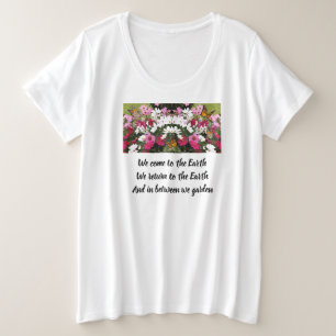 Femme Plus Taille Tee Et Entre Nous Jardin