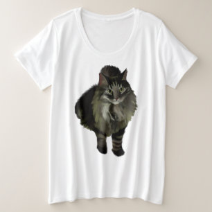 Femme Plus Taille Tee Maine Coon Cat