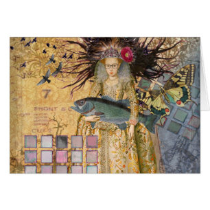 Femme Poissons Vintage Gothique Classique