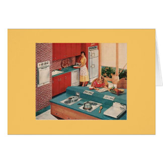 Femme Rétro dans la Cuisine