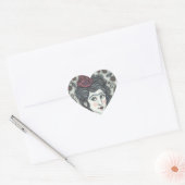 FEMME, ROSE GOTHIQUE STICKERS BILLETS BILLETS DE C (Enveloppe)