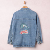 Femme, s Dolphin Art Design Denim Jean Jacket (Hangar)