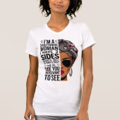 Femme Sagittarius avec trois côtés T-shirt drôle (Devant)