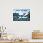 Femme sautant au lac Chiropractic Poster (Cuisine)