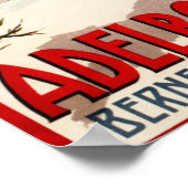 Femme Skier Vue sur Adelboden Poster (Coin)