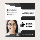 Femme souriante | Entreprise | Carte de visite de  (Extérieur déplié)