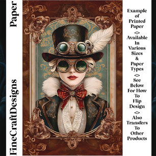 Femme Steampunk / Art Nouveau CM8 Papier pour Scra