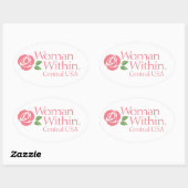 Femme Sticker au centre (Feuille)