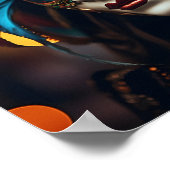 Femme stupéfiante dans mardi gras masque Poster (Coin)