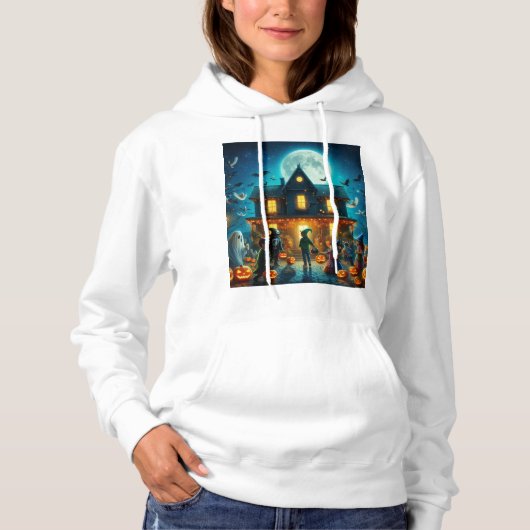 Femme sweat à capuche Halloween (Devant)