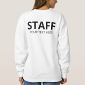 Femme Sweatshirt Membre du personnel Ajouter le lo (Dos)