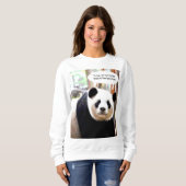 Femme Sweatshirt Shakespeare Citation Panda Bear (Devant entier)