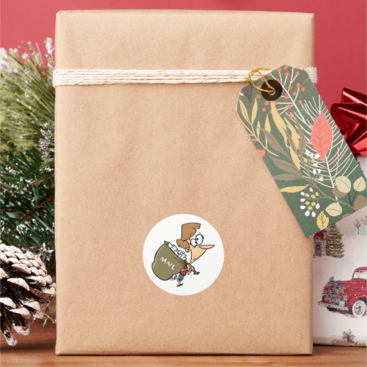 Femme transportant des autocollants (vacances)