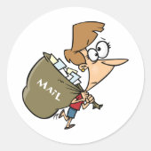 Femme transportant des autocollants (Devant)