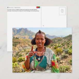 Femme tribale à Hinzi, Érythrée Carte postale de v