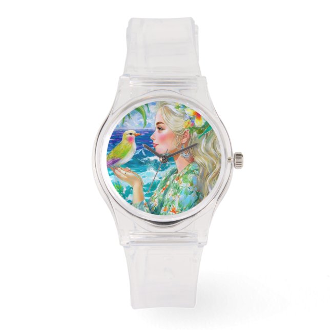 Femme tropicale eWatch Montre (Recto)