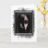 Femme unique en Zipper Grunge Carte de voeux (Fleur jaune)