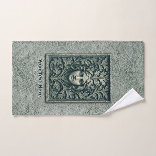 Femme verte - Pierre (Serviette à main)