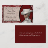 Femme victorienne dans les cartes de visite blancs (Devant / Derrière)