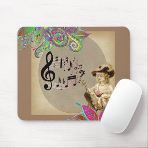 Femme victorienne Pad à souris florales ! Tapis de