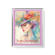 Femme vintage Belle toile auto-Stretch Imprimer