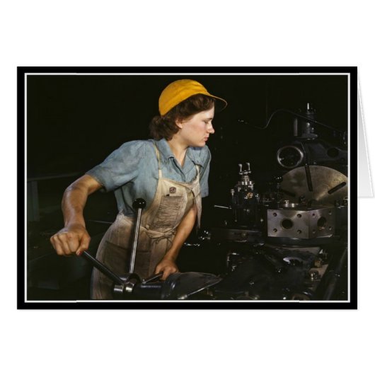 Femmes 2ème guerre mondiale - Carte de voeux front (Devant horizontal)