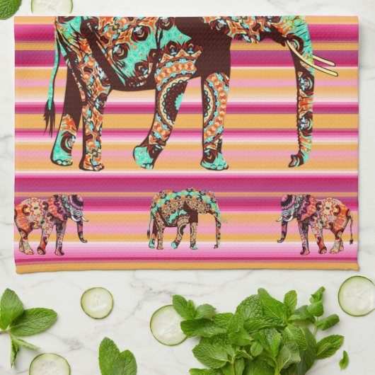 Femmes africaines Eléphant Serviette à main (Plié)