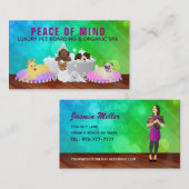 Femmes Animaux domestiques et chiens Cartes de vis (Devant / Derrière)