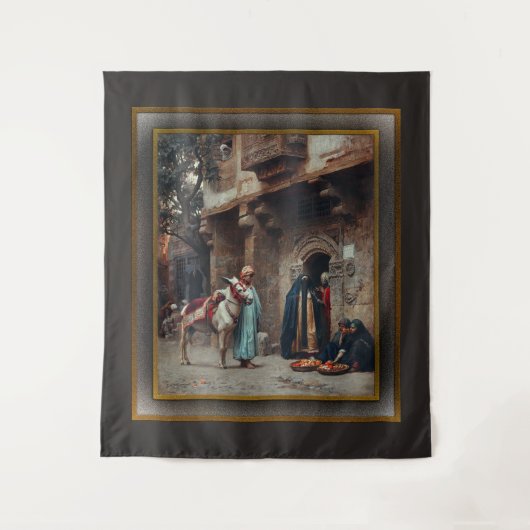 Femmes Arabes Devant Une Porte Wandkleed (Voorkant)