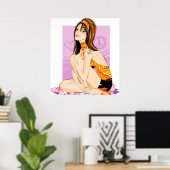 Femmes assis - Poster (Bureau à domicile)