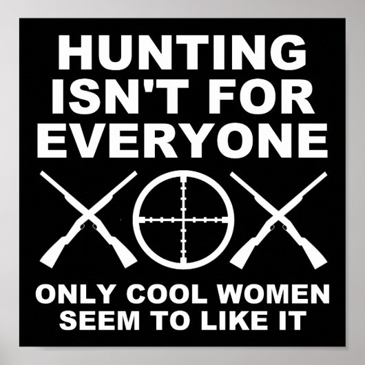 Femmes branchées qui aiment la chasse Affiche de c (Devant)
