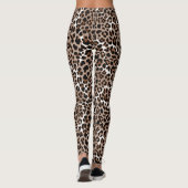 Femmes Brown/blanc/noir Poster de animal Leggings (Dos)