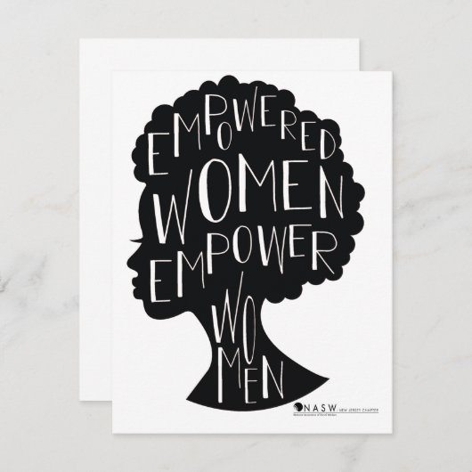 Femmes cartes pour notes autonomes (Devant / Derrière)