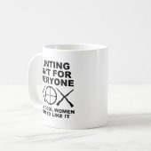 Femmes Cool Aiment la Chasse Mug de Chasse Drôle (Devant gauche)