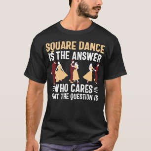 Femmes de danse carrée hommes t-shirt couple dansa