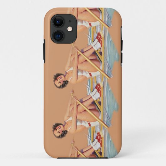 Femmes de pin-up ramant le coque iphone (Dos)