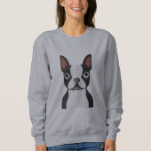 Femmes de sweatshirt de Boston Terrier (Devant)