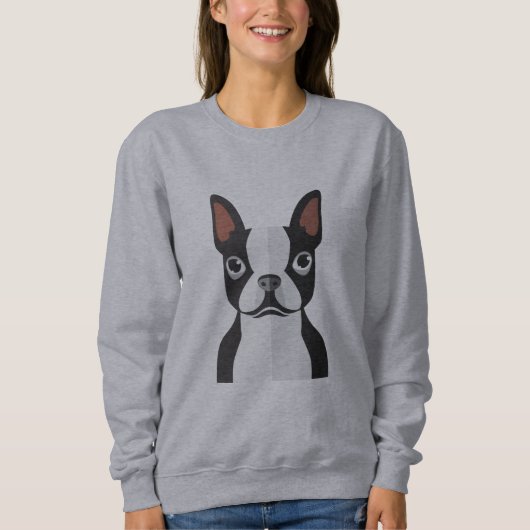 Femmes de sweatshirt de Boston Terrier (Devant)