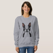 Femmes de sweatshirt de Boston Terrier (Devant entier)