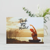 Femmes de Yoga sur Carte de remerciements Arrière  (Debout devant)