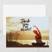 Femmes de Yoga sur Carte de remerciements Arrière  (Devant / Derrière)