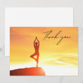 Femmes de Yoga sur Carte de remerciements Arrière  (Devant / Derrière)