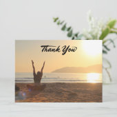 Femmes de Yoga sur Carte de remerciements Arrière (Debout devant)