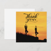 Femmes de Yoga sur Carte de remerciements Arrière  (Devant / Derrière)